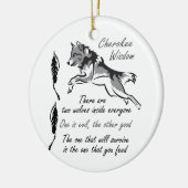 Cherokee Wisdom Keramisch Ornament (Links)