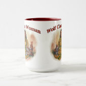 Cherokee Wolf Clan Woman Two Tone Coffee Mok (Midden)