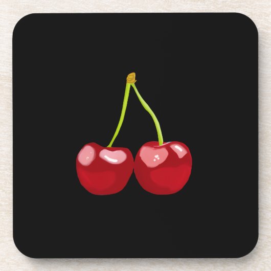cherries bier onderzetter (Voorkant)