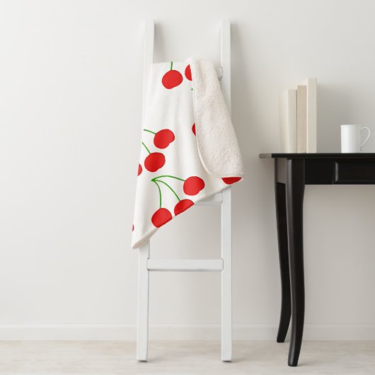 Cherries Blanket Sherpa Deken (In situ)