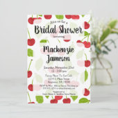 Cherries Bridal Douche Invitation Cherry Red (Debout devant)