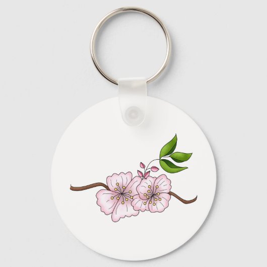 Cherries: Cherry Blossom Branch Sleutelhanger (Voorkant)
