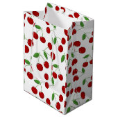 Cherries Design Gift Bag Medium Cadeauzakje (Voorkant Gekanteld)