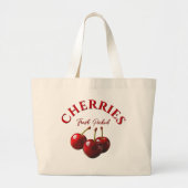 Cherries fresh picked grote tote bag (Voorkant)