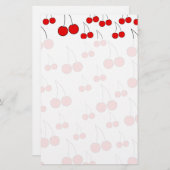 Cherries Pattern. Briefpapier (Voorkant / Achterkant)