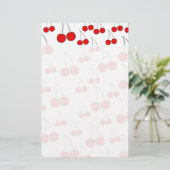 Cherries Pattern. Briefpapier (Staand voorkant)