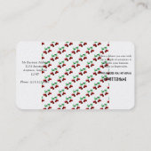 Cherries Pattern Visitekaartje (Achterkant)