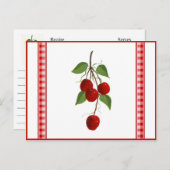 Cherries Recipe Card Briefkaart (Voorkant / Achterkant)