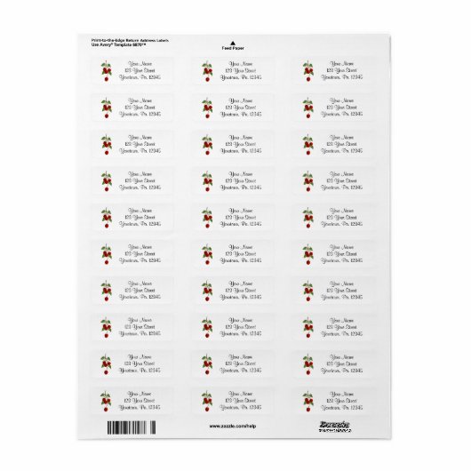 Cherries Return Address Labels (Full Sheet)