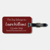 Cherries Ripe Red Cherry Summer Fruit Print Bagagelabel (Achterkant horizontaal)