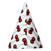 Cherries Ripe Red Cherry Summer Fruit Print Feesthoedjes (Achterkant)