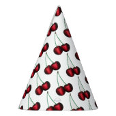 Cherries Ripe Red Cherry Summer Fruit Print Feesthoedjes (Links)