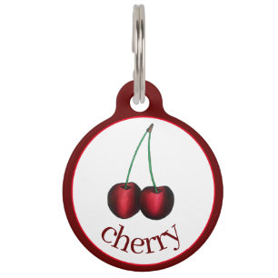 Cherries Ripe Red Cherry Summer Fruit Print Huisdierpenning