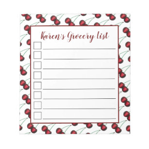 Cherries Ripe Red Cherry Summer Fruit Print Notitieblok