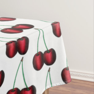 Cherries Ripe Red Cherry Summer Fruit Print Tafelkleed
