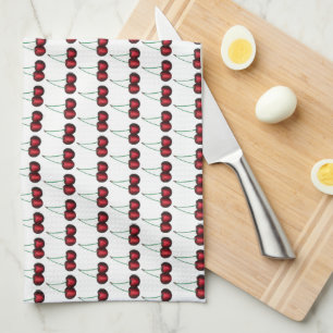 Cherries Ripe Red Cherry Summer Fruit Print Theedoek