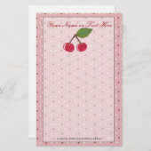 Cherries Stationery Briefpapier (Voorkant / Achterkant)