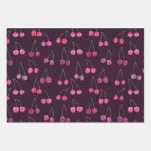 Cherries Waterverf Pattern Inpakpapier Vel (Voorkant)