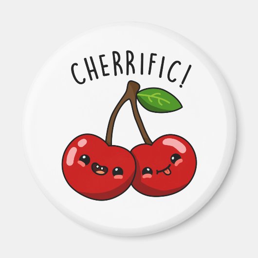 Cherrific Grappig Rood Cherry Pun Magneet (Voorkant)