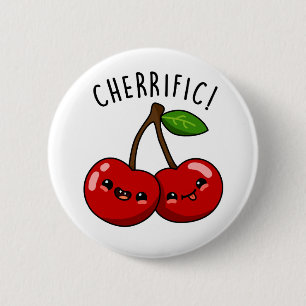 Cherrific Grappig Rood Cherry Pun Ronde Button 5,7 Cm