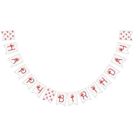 Cherry 1st Birthday Party Banner (Alle)