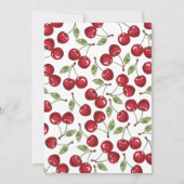 Cherry 1st Birthday Party | Eerste uitnodiging Ber (Achterkant)