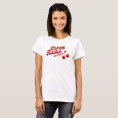Cherry Addict retro stijl T-shirt (Voorkant volledig)