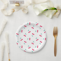 Cherry Aesthetics Cherry Pattern White
