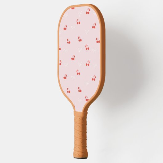 Cherry and Bow Licht Roze Pickleball Paddle (Links)