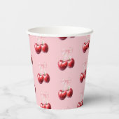 Cherry Baby shower Baby shower Papieren Bekers (Achterkant)