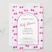 Cherry Baby shower Invitation (Devant)