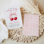 Cherry Baby shower Invitation Kaart