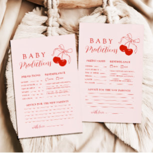 Cherry Baby shower voorspelling & advies spel