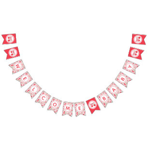 Cherry Baby shower Welkom Banner Decoratie