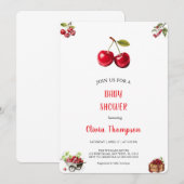 CHERRY BABYSHOWE INVITATION (Devant / Derrière)