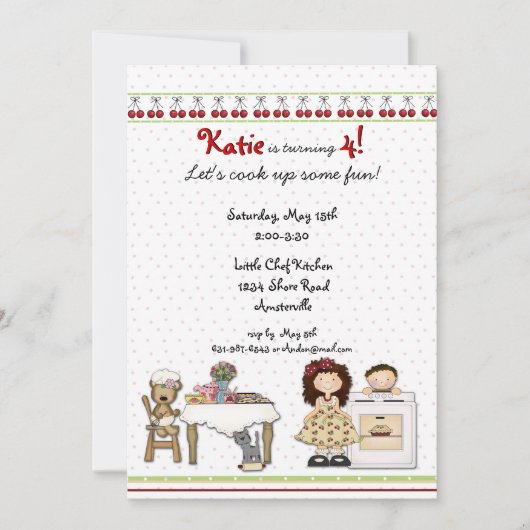 Cherry Baker Uitnodiging (Voorkant)