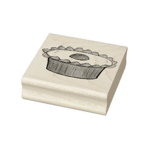 Cherry Bakewell Tart British Food UK Pastry Baking Rubberstempel