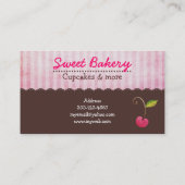 Cherry Berry Cupcake Visitekaartjes (Achterkant)