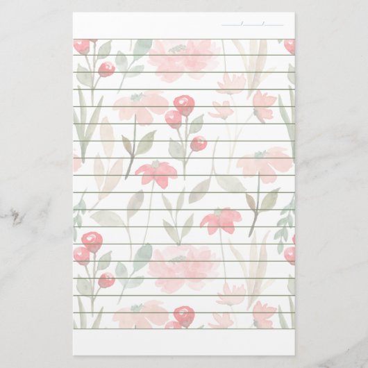 Cherry Berry Pattern-schrijfpapier met deksel Briefpapier (Voorkant)