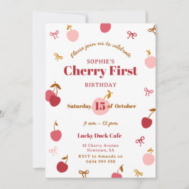 Cherry Birthday Uitnodiging