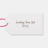 Cherry Black Forest Cake Slice Birthday Party Food Cadeaulabel (Achterkant Horizontaal)