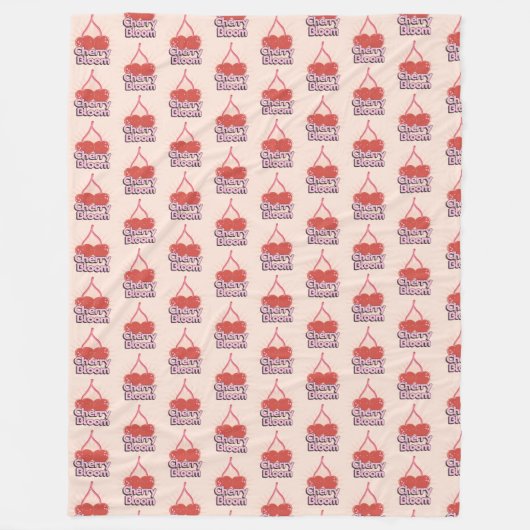 Cherry Bloom Fleece Blanket Deken (Voorkant)