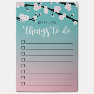 Cherry Bloom Ombre Aangepaste naam om lijst te d Post-it® Notes