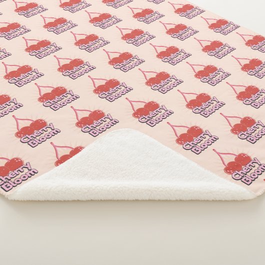 Cherry Bloom Sherpa Blanket Sherpa Deken (3/4)