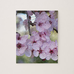 Cherry blosbezems bleek roze & white legpuzzel