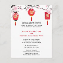 Cherry Blosbezems en Chinese lantaarns Wedding