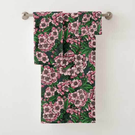 Cherry blossom 2 bad handdoek (Insitu)