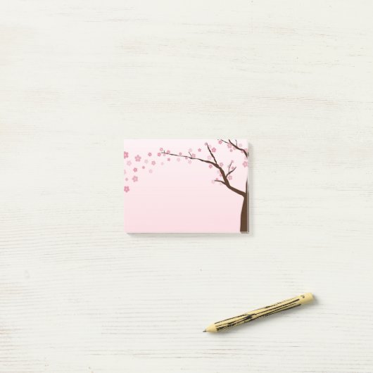 Cherry Blossom 2 Post-it® Notes (Op bureau)