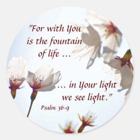 Cherry Blossom 2 Ronde Sticker (Voorkant)