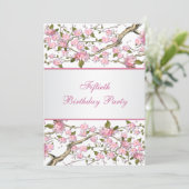 Cherry Blossom 50e anniversaire de fête Invitation (Debout devant)